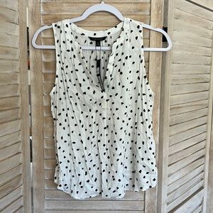 Banana Republic Black and White Polka Dot Tank Top XS NWT